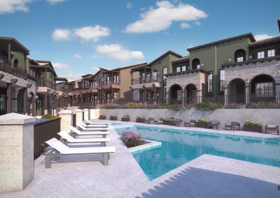 A design for a swimming pool area at a house
